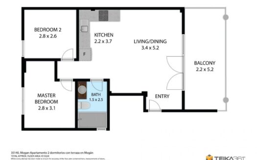 Two bedrooms, terrace and 50 meters from the beach