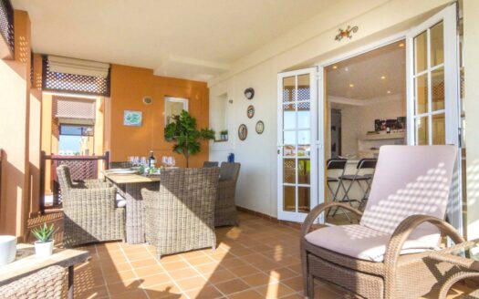 SOUTH FACING CORNER APARTMENT IN THE PART OF THE COMPLEX CLOSEST TO THE SEA IN MONTE CARRERA. FANTASTIC SEA VIEWS FROM EAST TO WEST. GARAGE SPACE AND STORAGE ROOM.