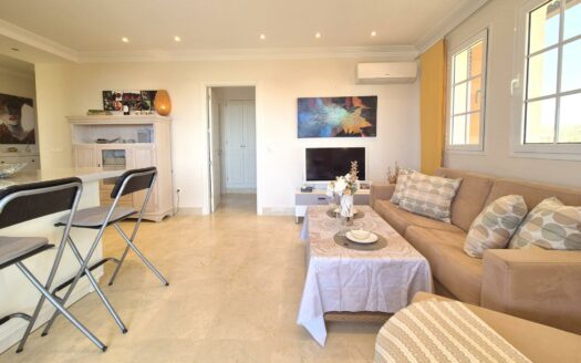 SOUTH FACING CORNER APARTMENT IN THE PART OF THE COMPLEX CLOSEST TO THE SEA IN MONTE CARRERA. FANTASTIC SEA VIEWS FROM EAST TO WEST. GARAGE SPACE AND STORAGE ROOM.