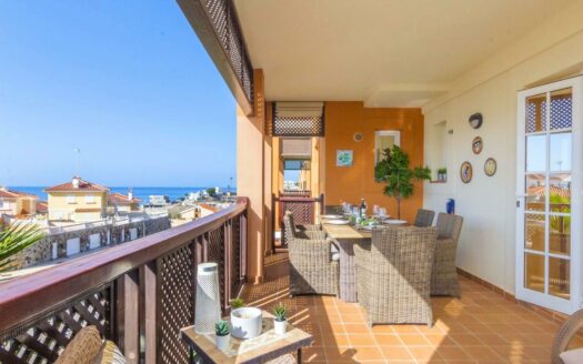SOUTH FACING CORNER APARTMENT IN THE PART OF THE COMPLEX CLOSEST TO THE SEA IN MONTE CARRERA. FANTASTIC SEA VIEWS FROM EAST TO WEST. GARAGE SPACE AND STORAGE ROOM.
