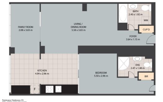 Dos estudios unidos como un apartamento con el mar como telón de fondo