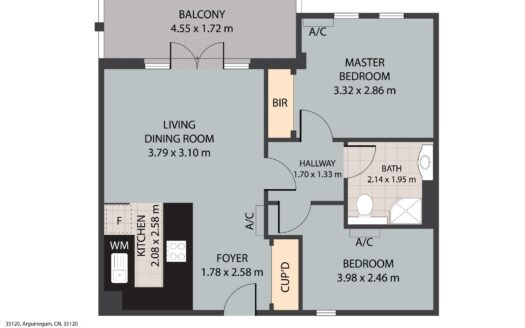 Stilvolle Wohnung mit zwei Schlafzimmern und Terrasse in begehrtem Monte Carrera