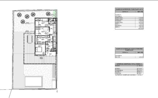 Modern semi-detached villa in Patalavaca with sea views – licensed project ready to build