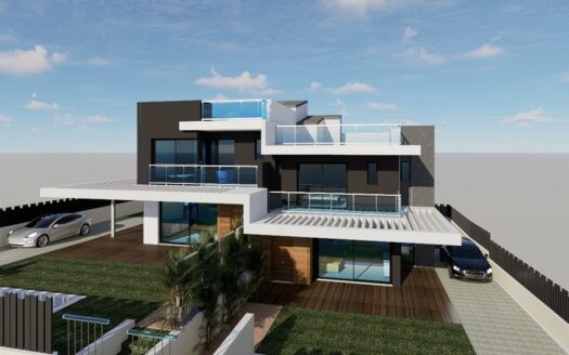 Modern semi-detached villa in Patalavaca with sea views – licensed project ready to build